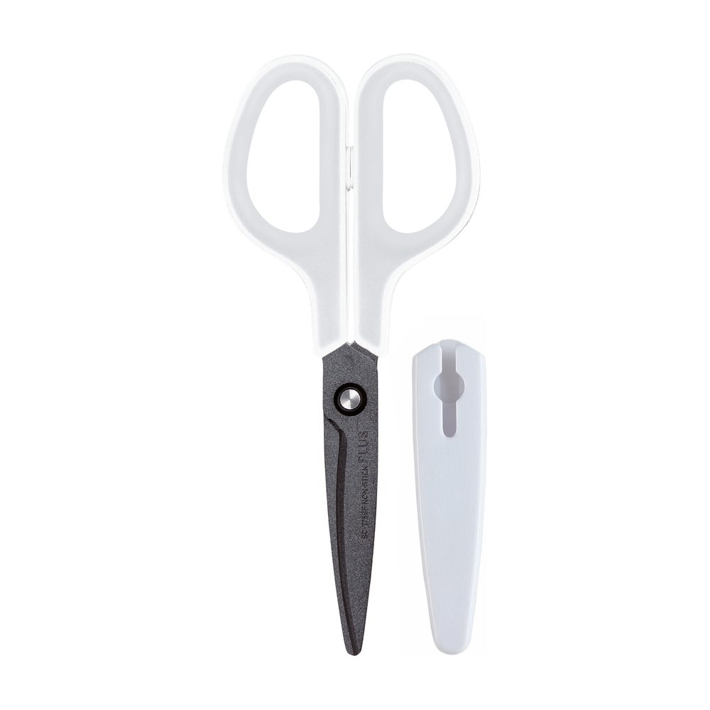 Forbici PLUS Curved Fluorine-Coated bianco grigio SC-175SF