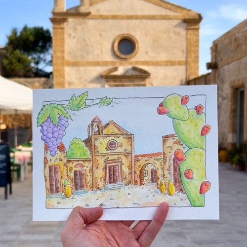 I colori di Marzamemi direttamente su carta 