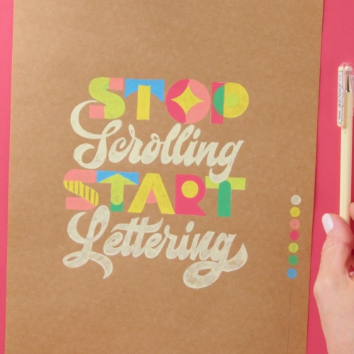 Lettering con Barbara Calzolari - Stop scrolling, start lettering!